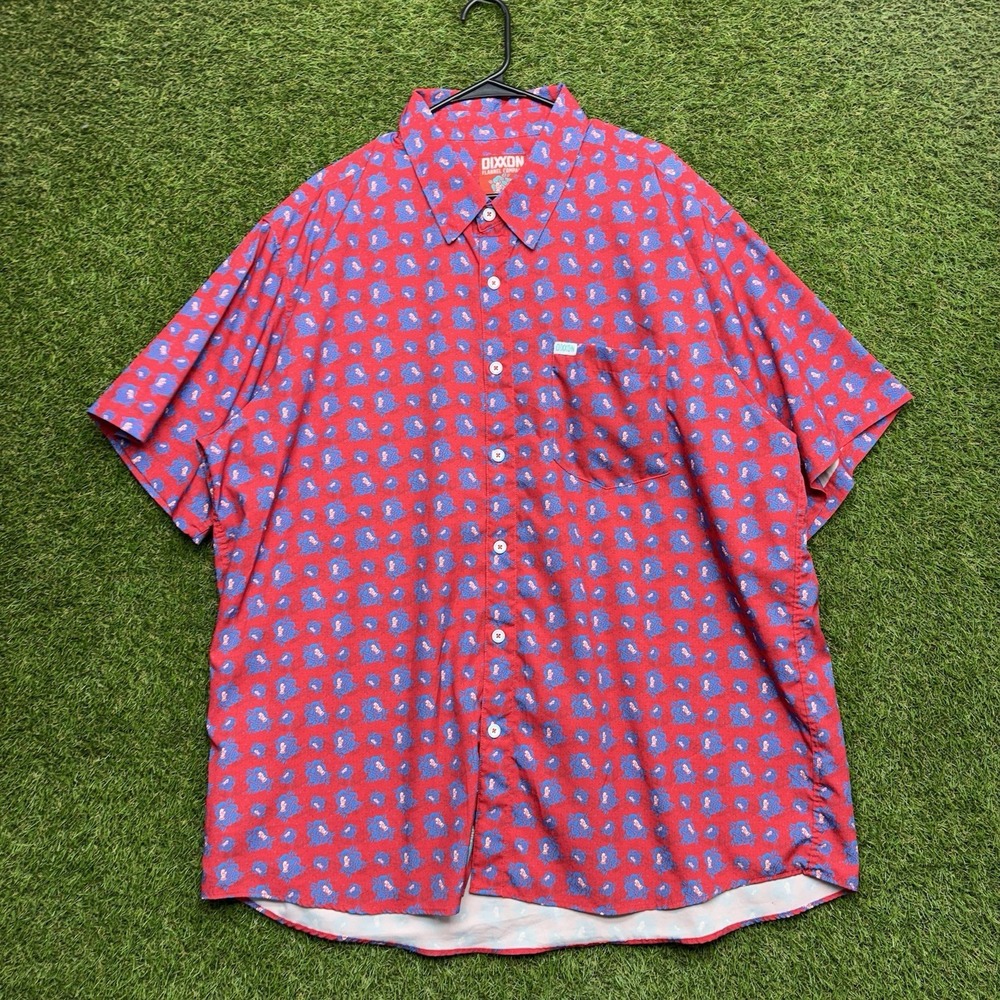 Dixxon Flannel Rosa Muerta Shirt Mens 3X All Over Print Roses Button Performance